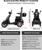 Black | HUAYICUN 1000W heavy-duty all-terrain mobility scooter – image 2