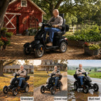 Black | HUAYICUN 1000W heavy-duty all-terrain mobility scooter – image 4