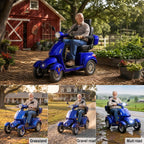 Blue | HUAYICUN 1000W heavy-duty all-terrain mobility scooter – image 4