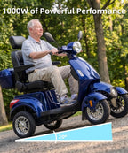 Blue | HUAYICUN 1000W heavy-duty all-terrain mobility scooter – image 6