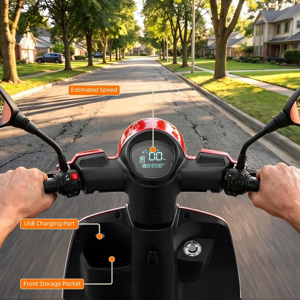 Red | HUAYICUN 1000W heavy-duty all-terrain mobility scooter – image 5