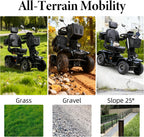 Black | HUAYICUN heavy-duty all-terrain mobility scooter – image 2