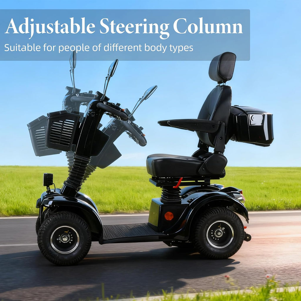 Black | HUAYICUN heavy-duty all-terrain mobility scooter – image 4