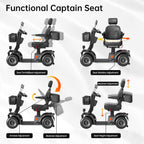 Black | HUAYICUN heavy-duty all-terrain mobility scooter – image 5