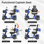Blue | HUAYICUN heavy-duty all-terrain mobility scooter – image 5