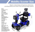 Blue | HUAYICUN heavy-duty all-terrain mobility scooter – image 6