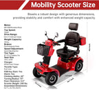 Red | HUAYICUN heavy-duty all-terrain mobility scooter – image 5