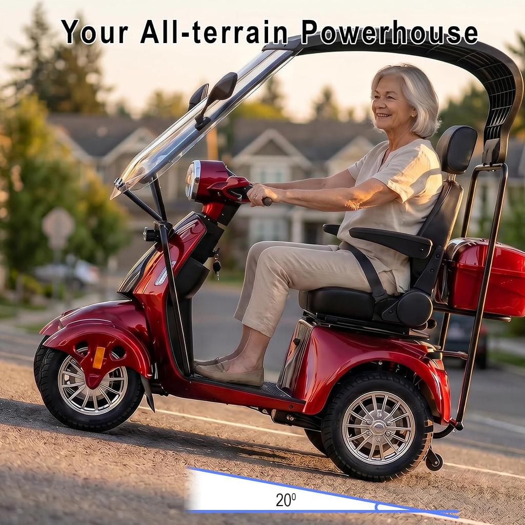 BSHV2 | Heavy-duty mobility scooter dimensions and seating details