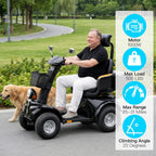 Black | HUAYICUN premium heavy-duty mobility scooter – image 2