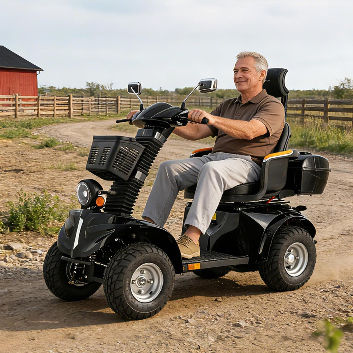 Black | HUAYICUN premium heavy-duty mobility scooter – image 4