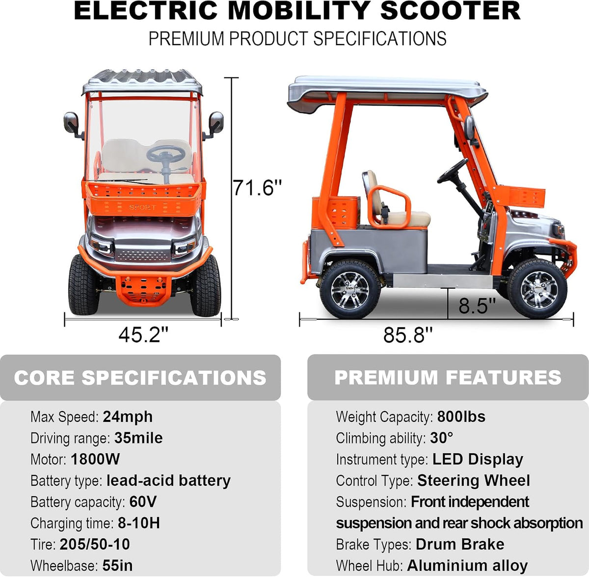 HUAYICUN two-seat heavy-duty mobility scooter feature image