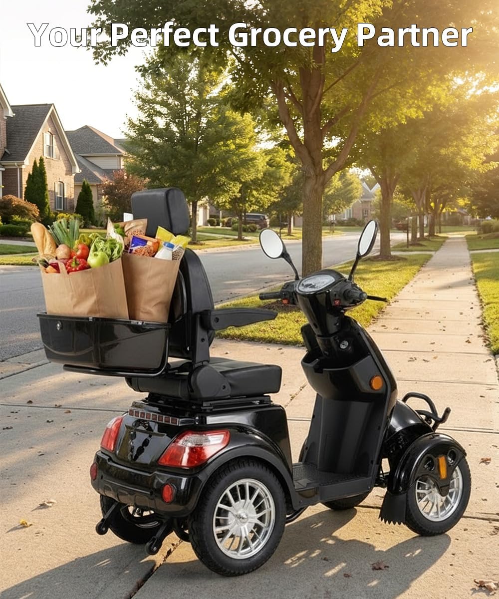 Black | HUAYICUN XL heavy-duty all-terrain mobility scooter – image 5