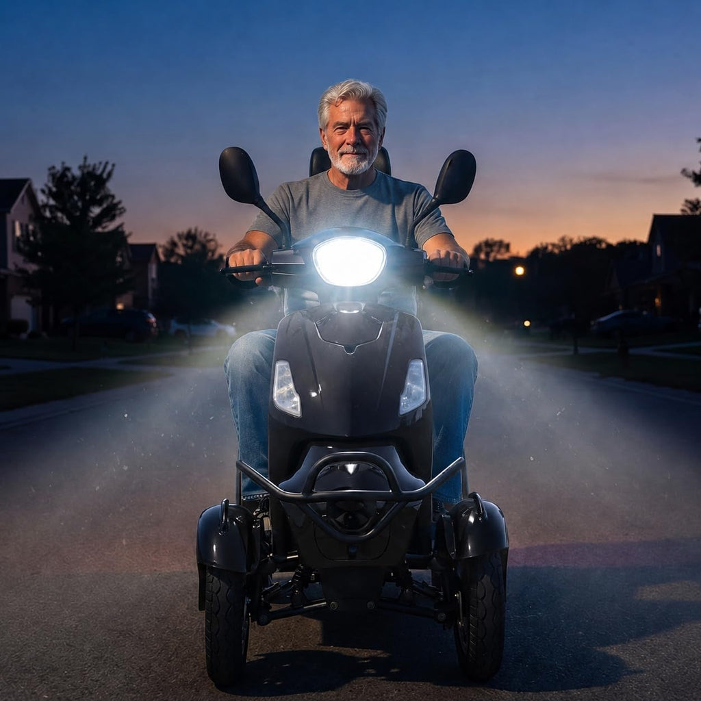 Black | HUAYICUN XL heavy-duty all-terrain mobility scooter – image 6