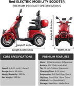 Red | HUAYICUN XL heavy-duty all-terrain mobility scooter – image 2