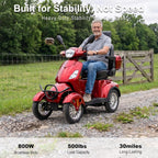 Red | HUAYICUN XL heavy-duty all-terrain mobility scooter – image 4