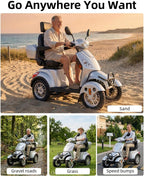Silver | HUAYICUN XL heavy-duty all-terrain mobility scooter – image 3