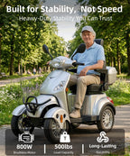 Silver | HUAYICUN XL heavy-duty all-terrain mobility scooter – image 6